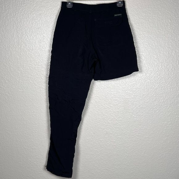 Royal Robbins Convertible Pants Womens Size 2 Black Cargo Zip Off Elastic Travel - Picture 2 of 14